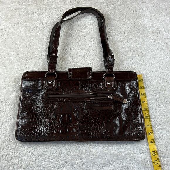 MC Marc Chantal brown croc embossed shoulder bag - Picture 4 of 11